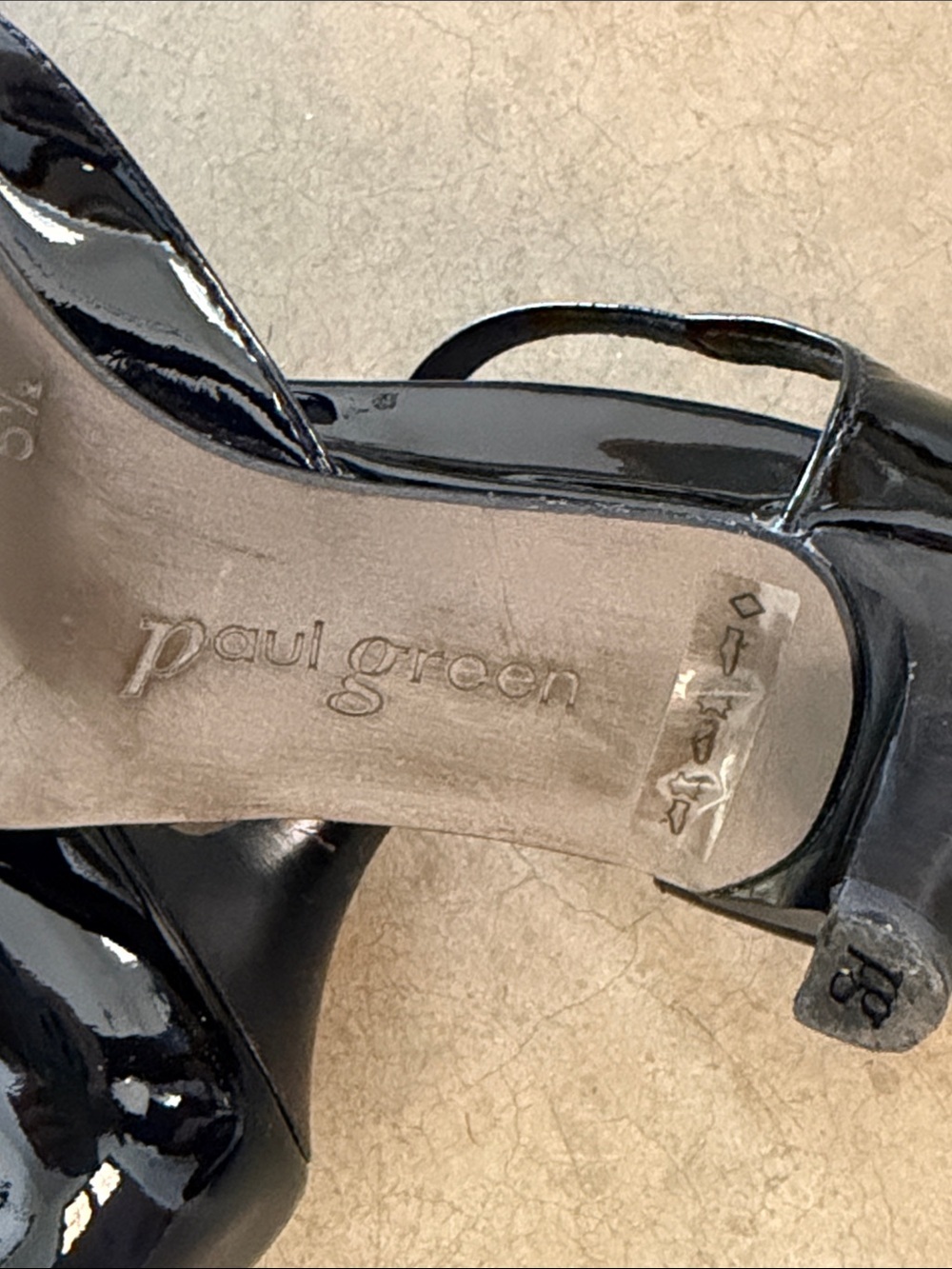 Paul Green heels size 5.5 Black Patent Mary Jane Kitten - Picture 6 of 11